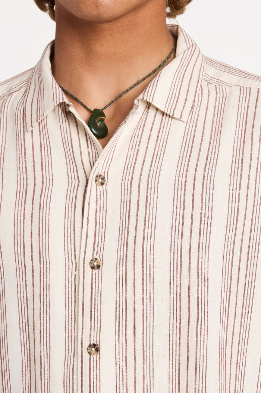 Beat Stripe Short Sleeve Shirt Natural
