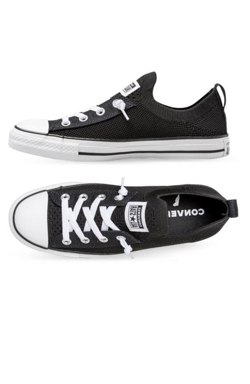 Black shoreline knit converse Clearance