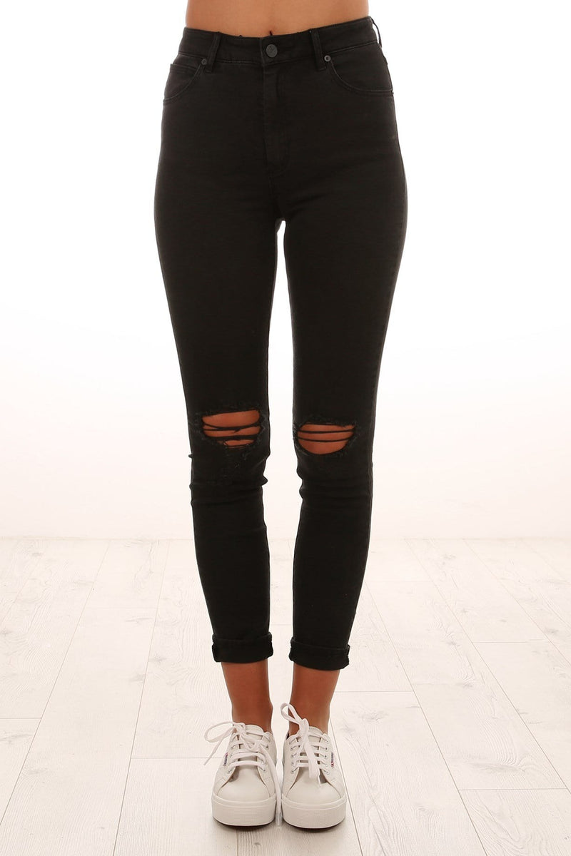 A High Skinny Ankle Basher Jean Buster Black Abrand - Jean Jail