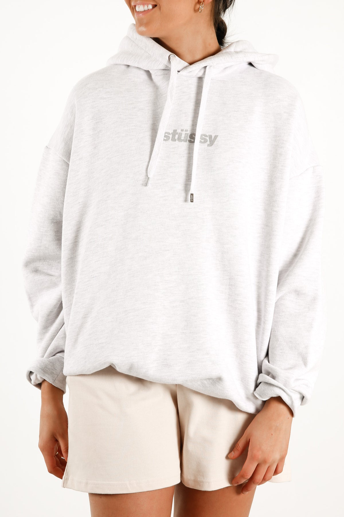 Italic Oversized Hood Snow Marle