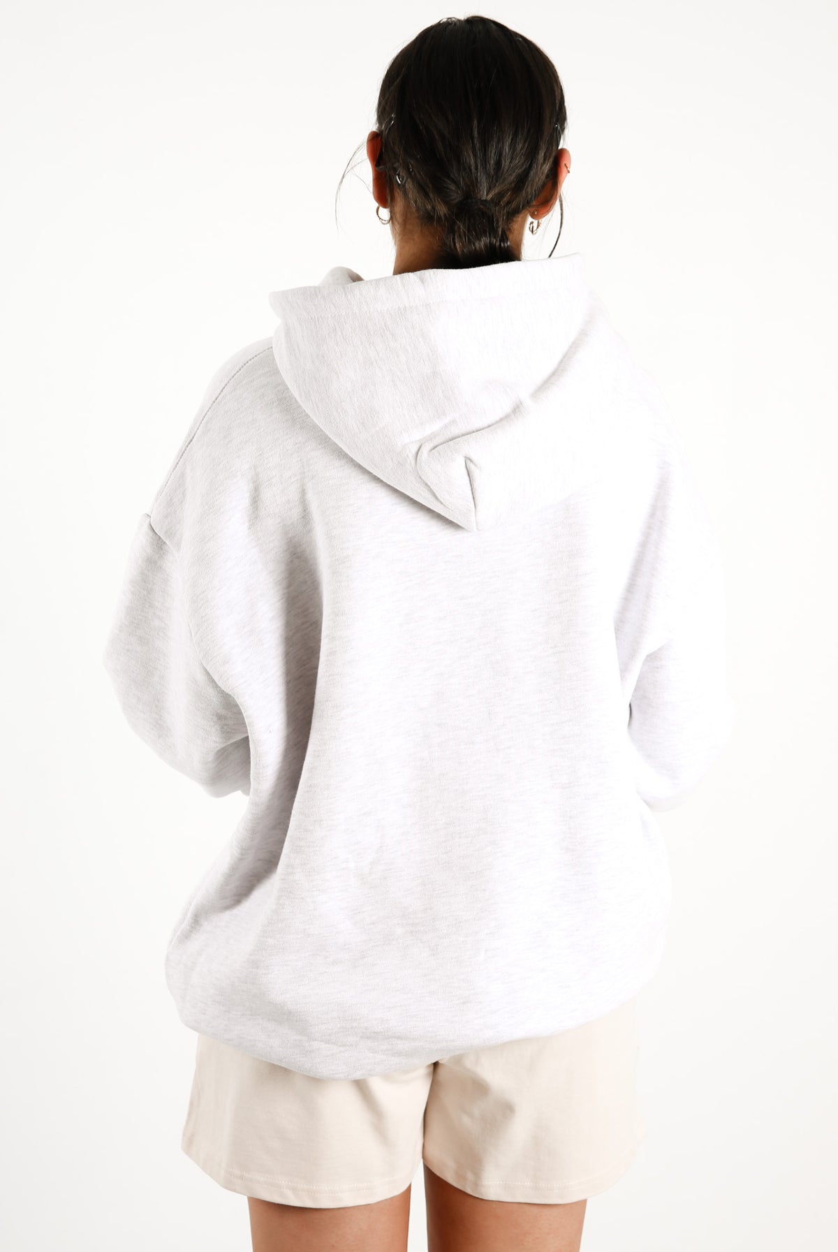 Italic Oversized Hood Snow Marle