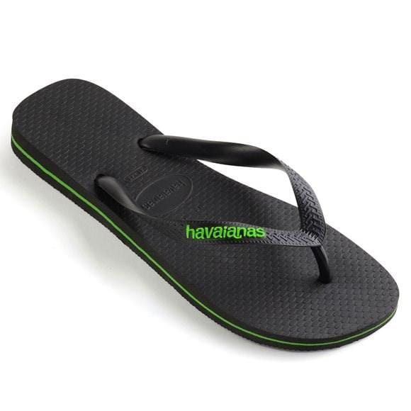 Rubber Logo Black Neon Green Havaianas - Jean Jail