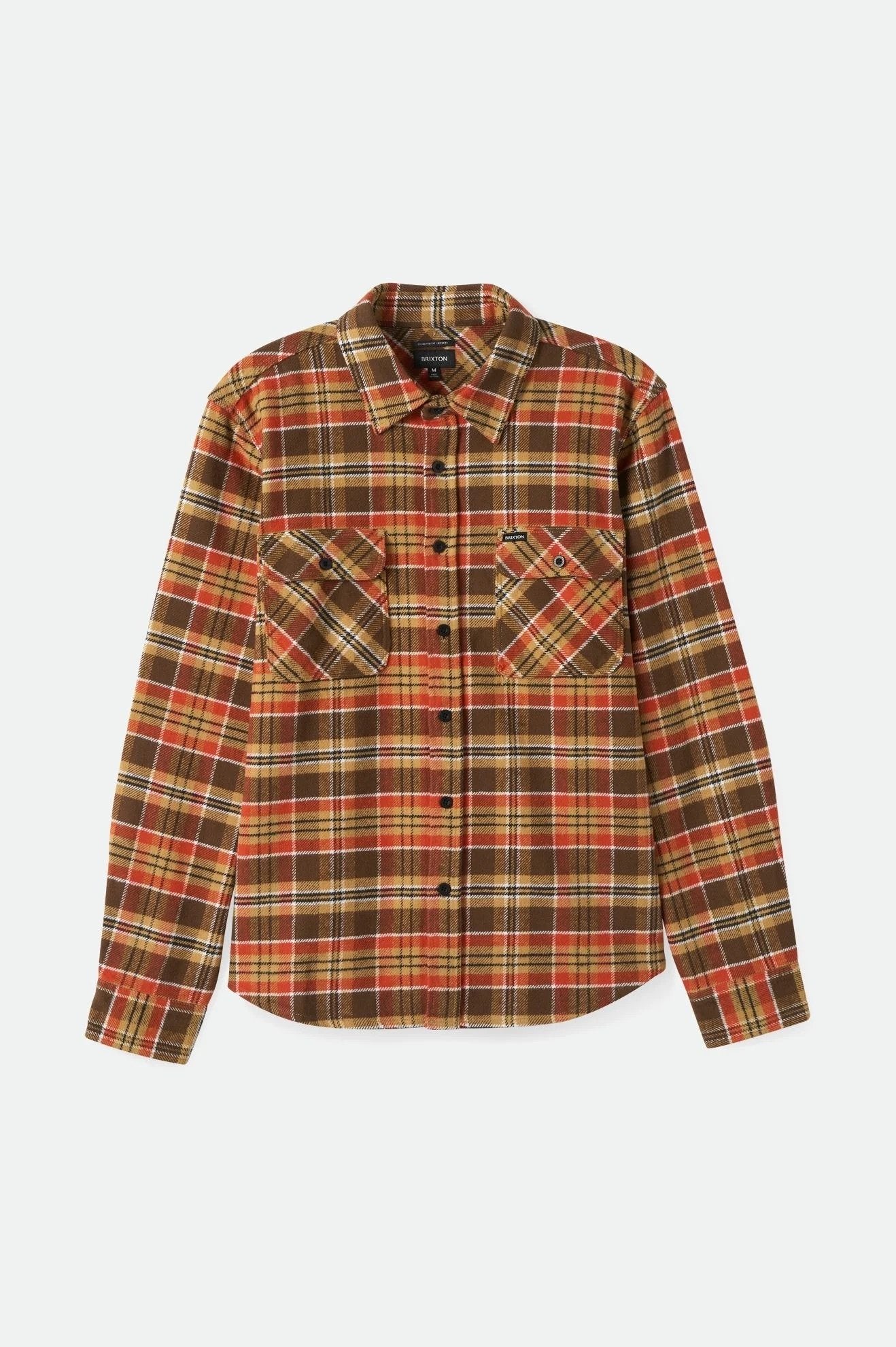 Bowery Heavy Weight Long Sleeve Flannel Desert Palm Mantelope Burnt Red