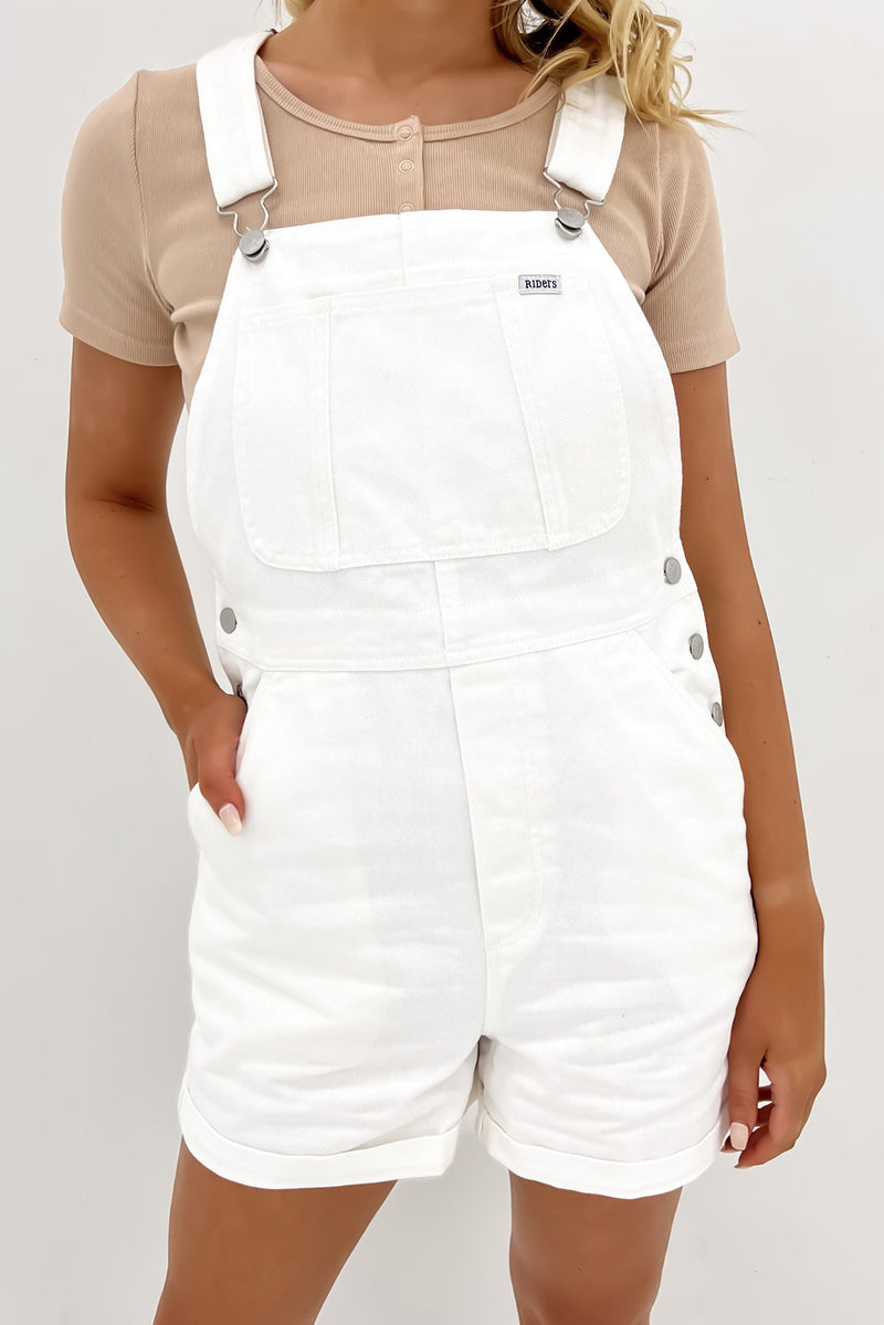 White dungaree shorts hotsell