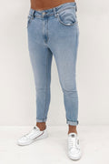A Dropped Skinny Jean Flyover Mid Vintage Blue