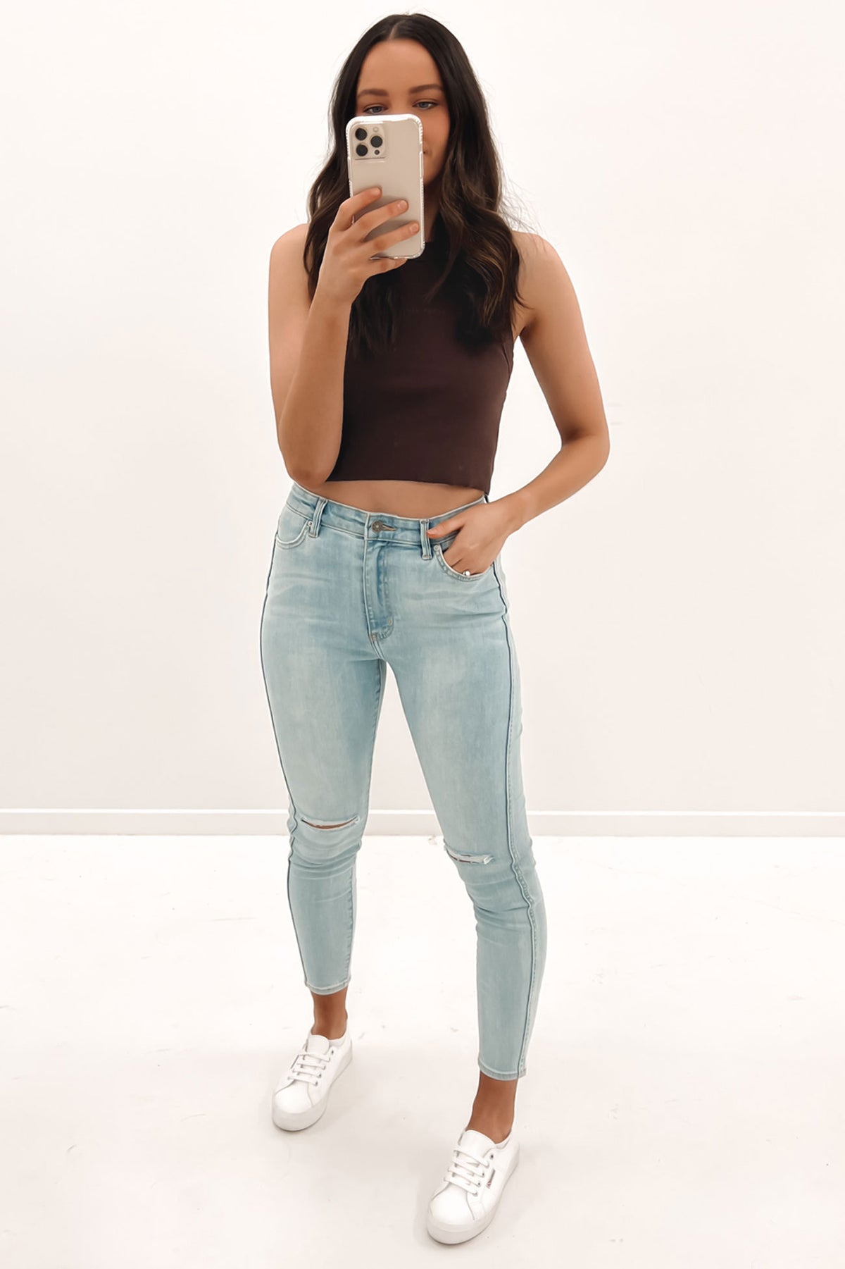 A Heather Singlet Cocoa Jean Jail