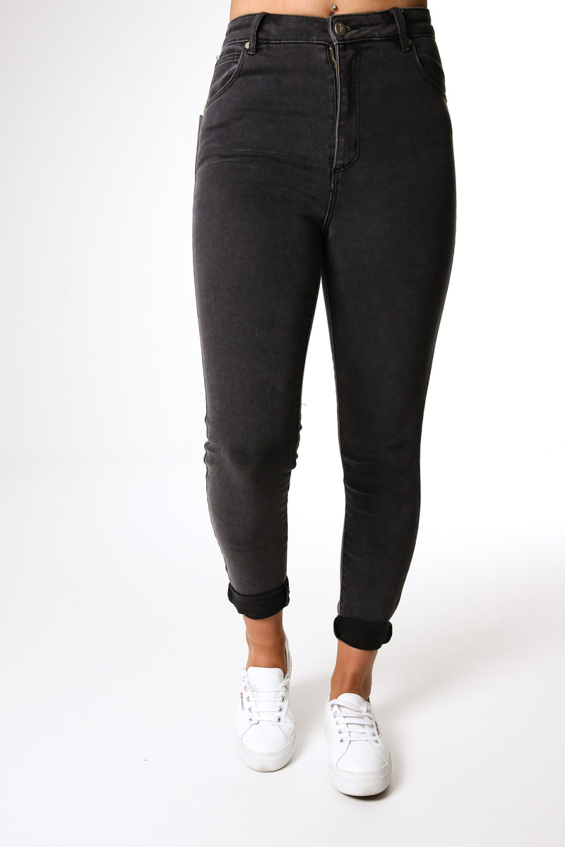 A High Skinny Ankle Basher Jean Graphite