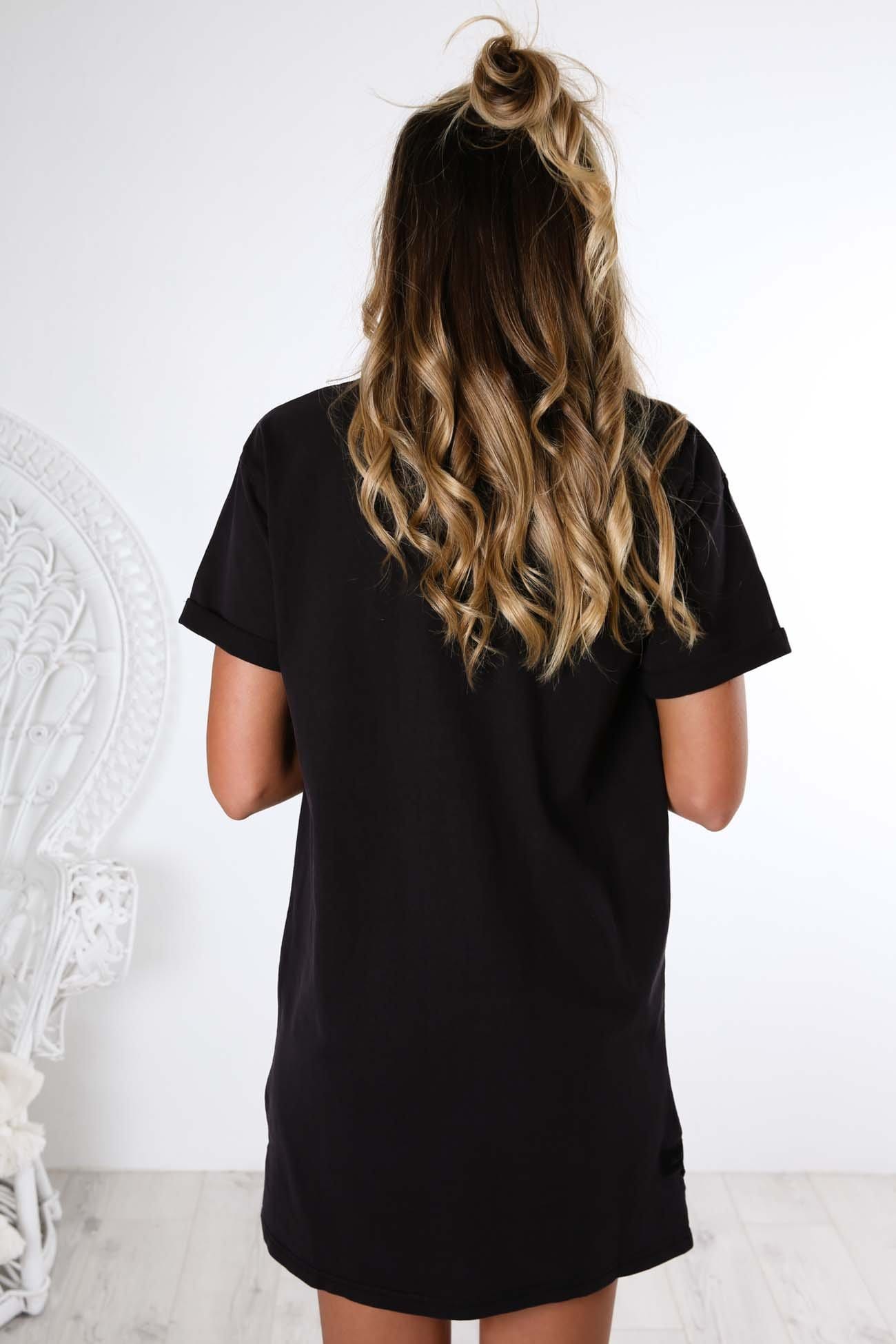 AAE Washed Tee Dress Washed Black All About Eve - Jean Jail