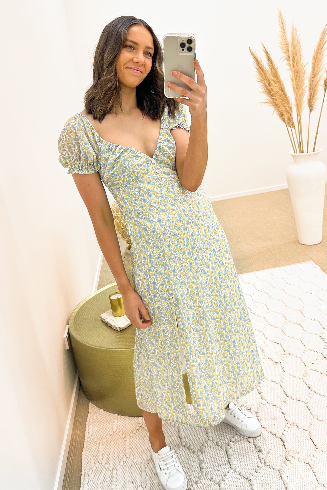 Abby Ditsy Midi Dress Print