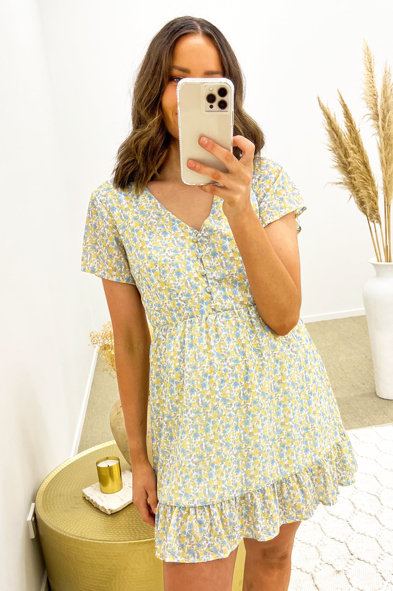 Abby Ditsy Tie Up Dress Print