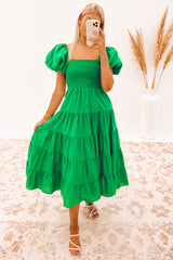 Alessandra Midi Dress Green Jean Jail