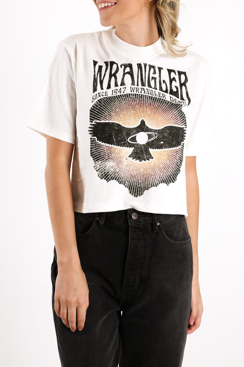 All Sparks Crop Tee Vintage White