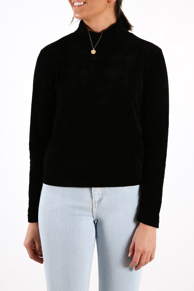 All Yours Long Sleeve Top Black