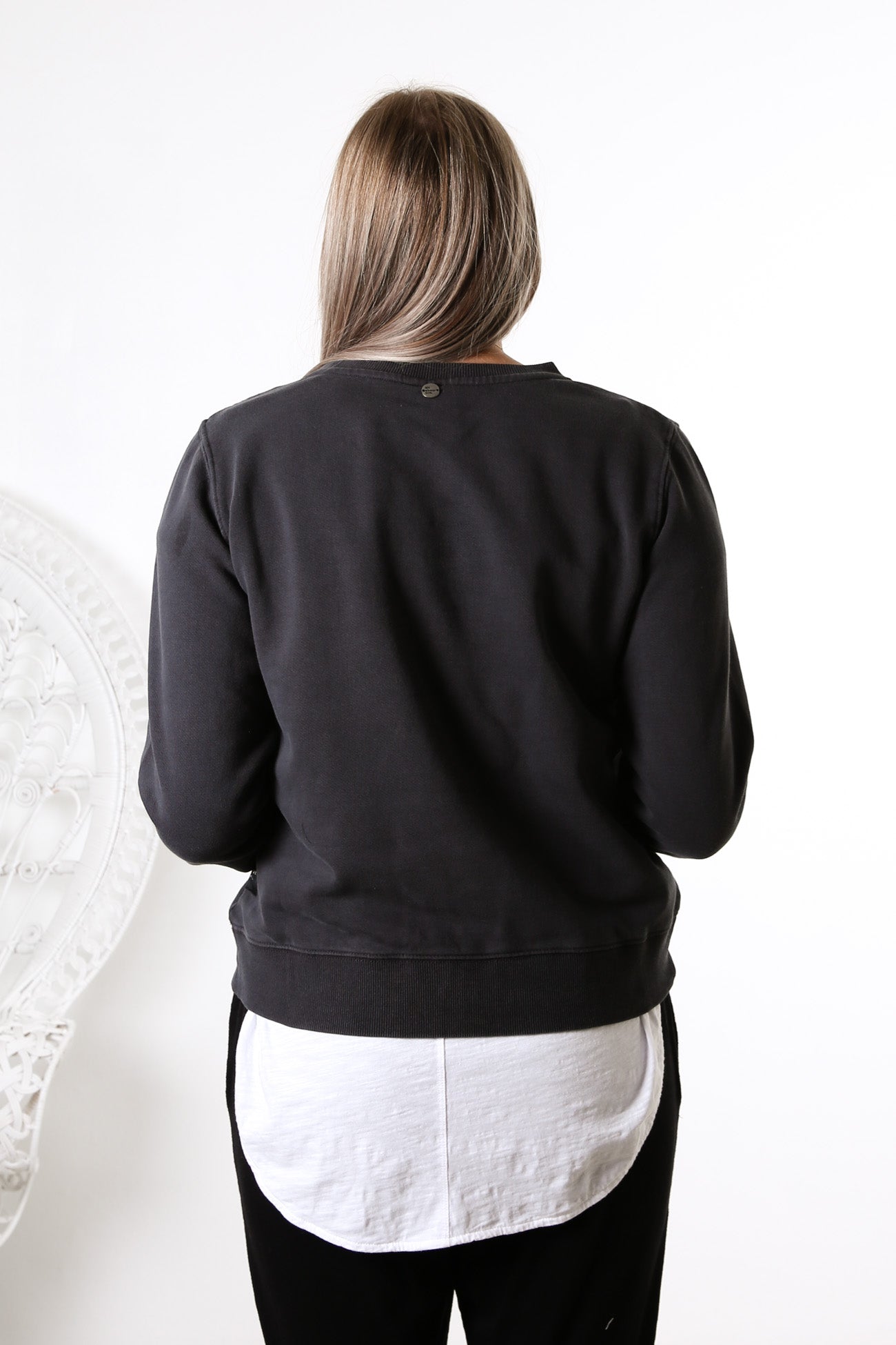 All About Eve Washed Crew Charcoal