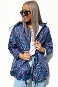 Alla Spray Jacket Navy Leopard