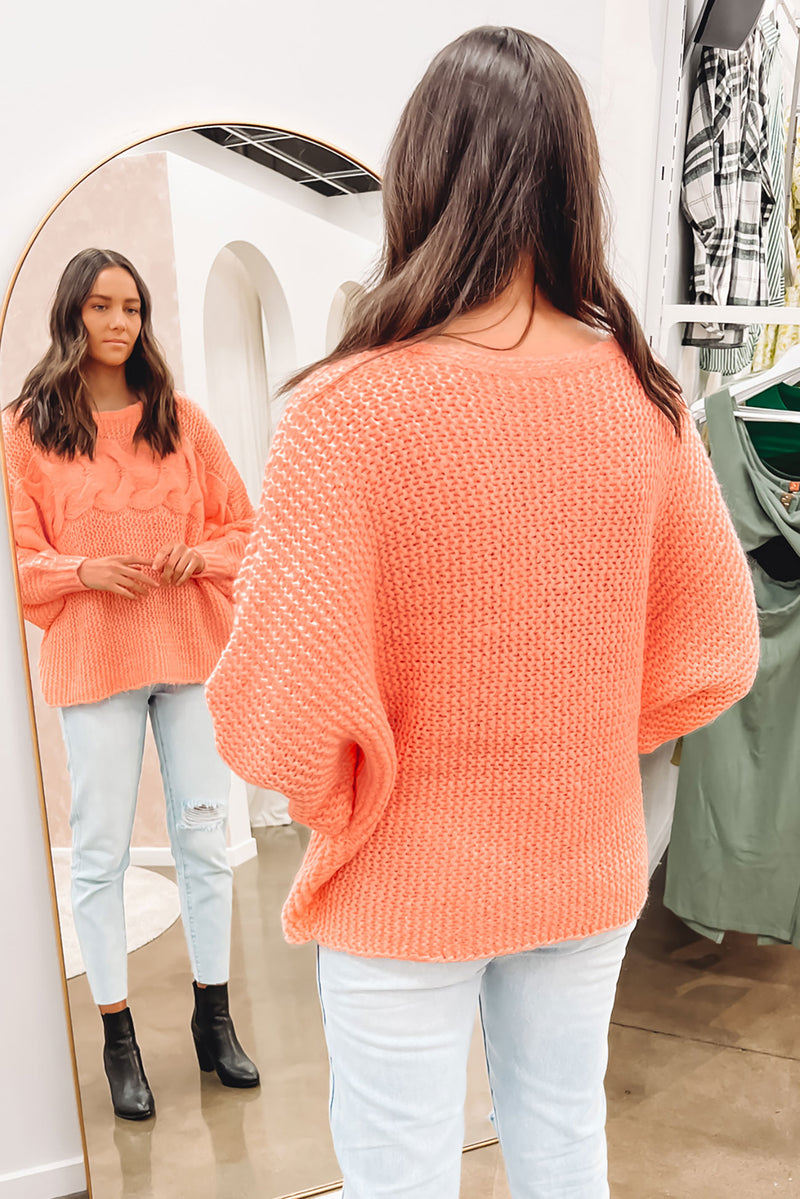 Peach hot sale knit sweater
