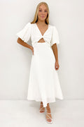 Annika Midi Dress White