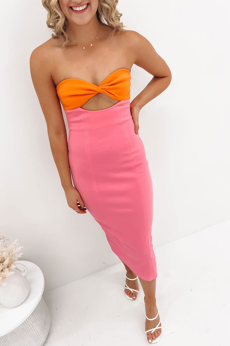 Antonella Dress Pink Lemonade Sun Orange