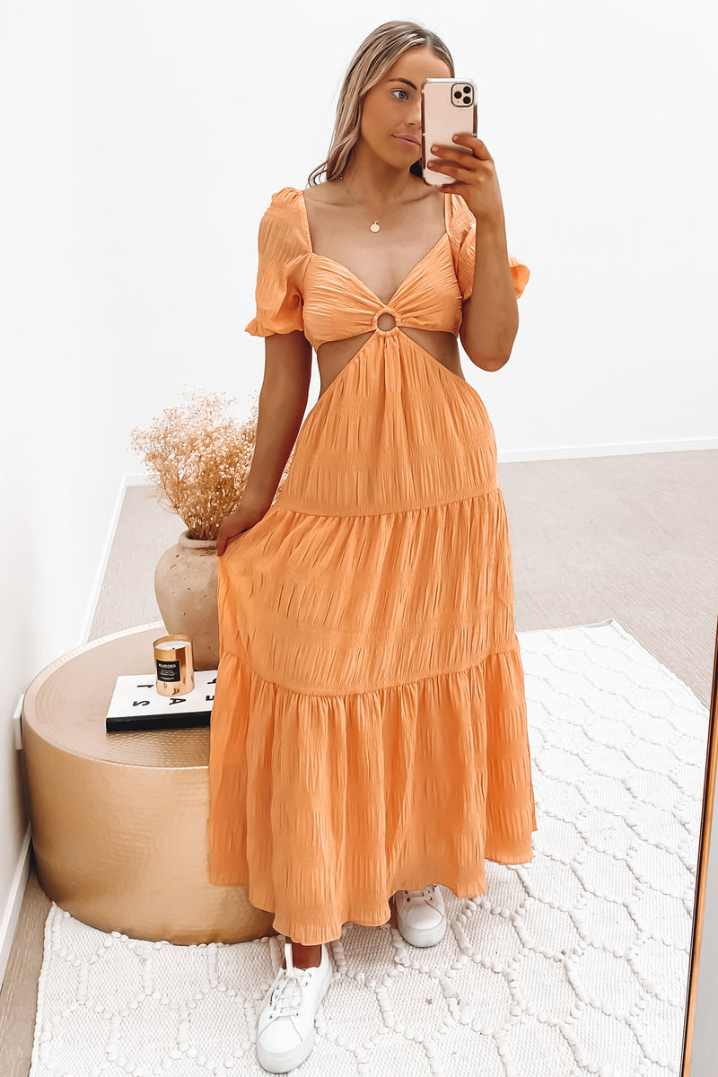April Midi Dress Orange