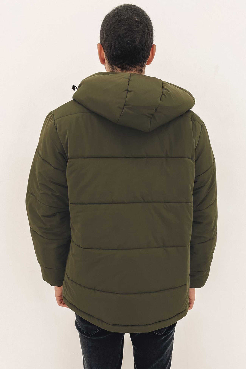 Green puffa jacket deals