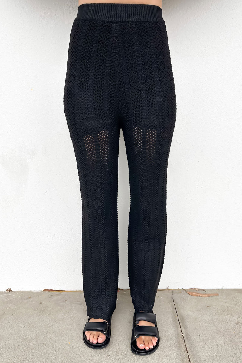 Aylin Crochet Pant Black