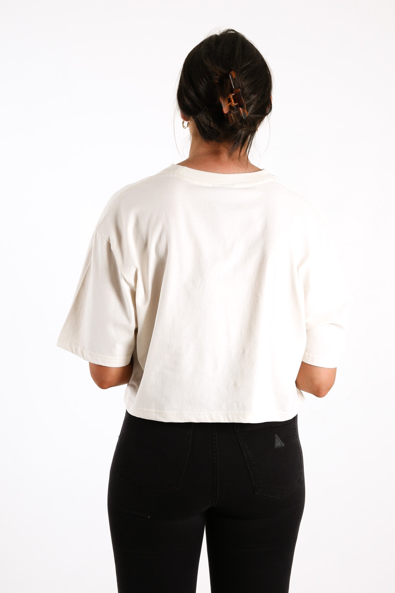 Baggy Crop Tee Unbleached