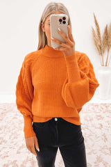 Bailey Knit Sweater Orange Jean Jail