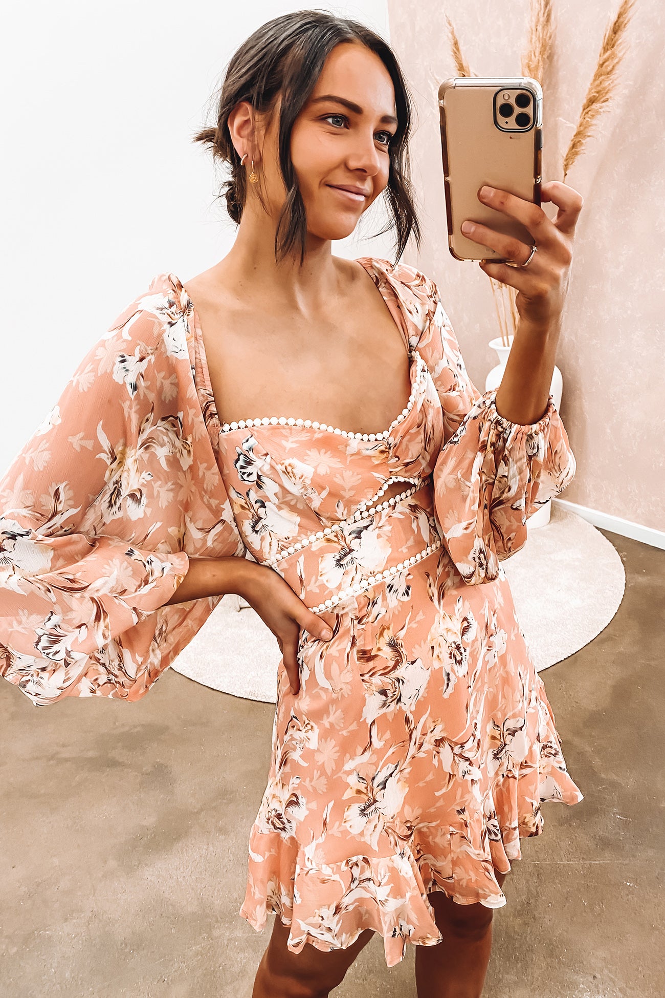 Bentley Mini Dress Coral