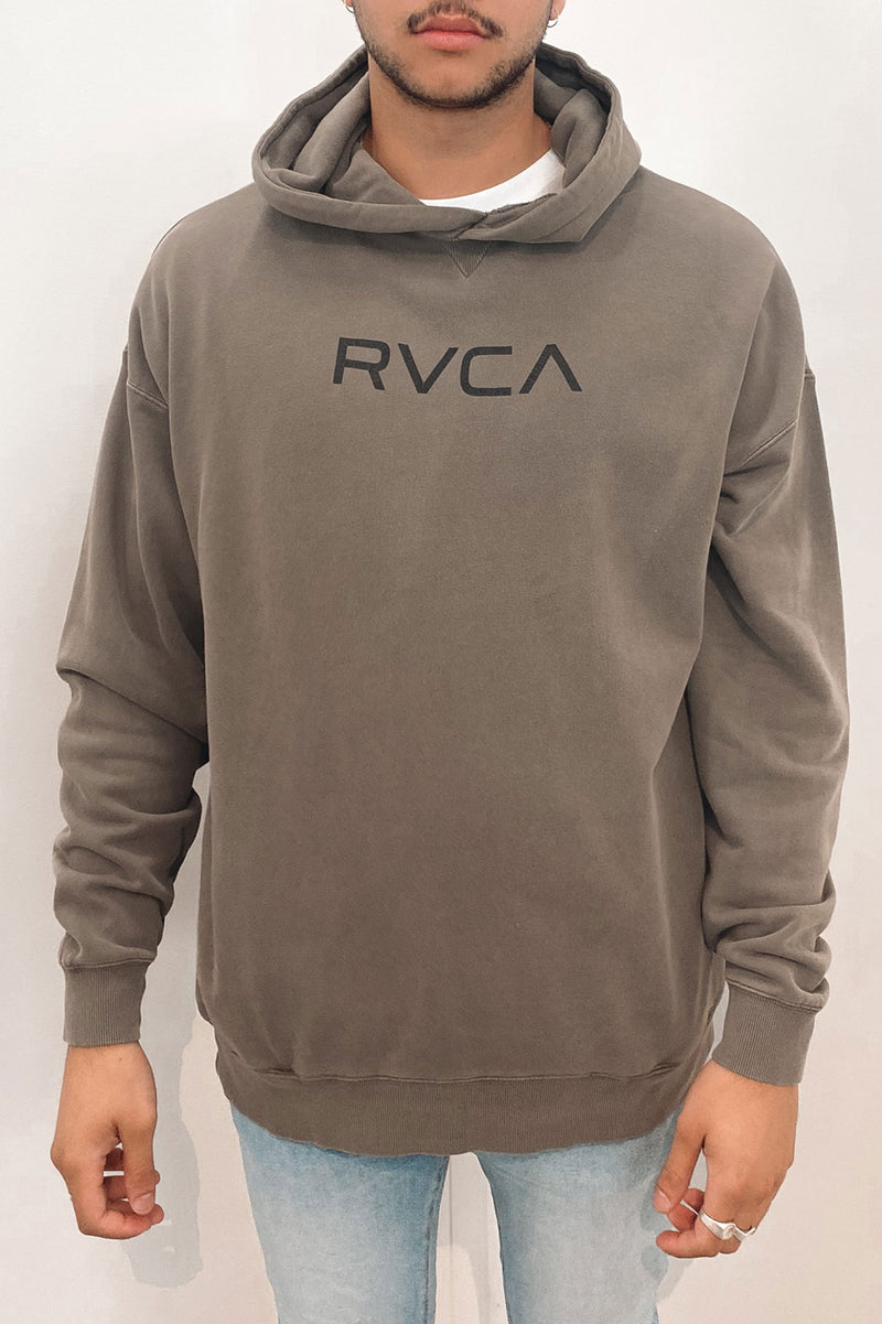 Big RVCA Washed Hoodie Mushroom Jean Jail