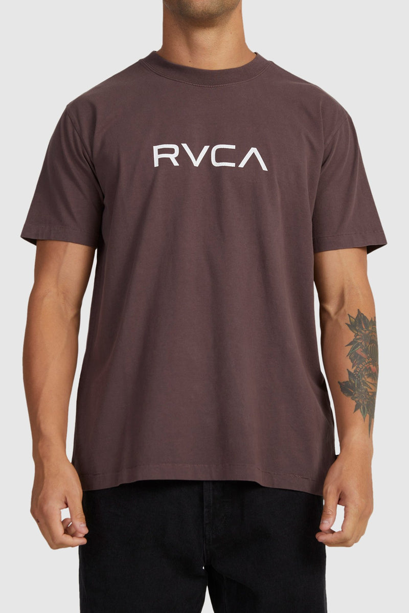 Big RVCA Washed Short Sleeve Tee New Plum