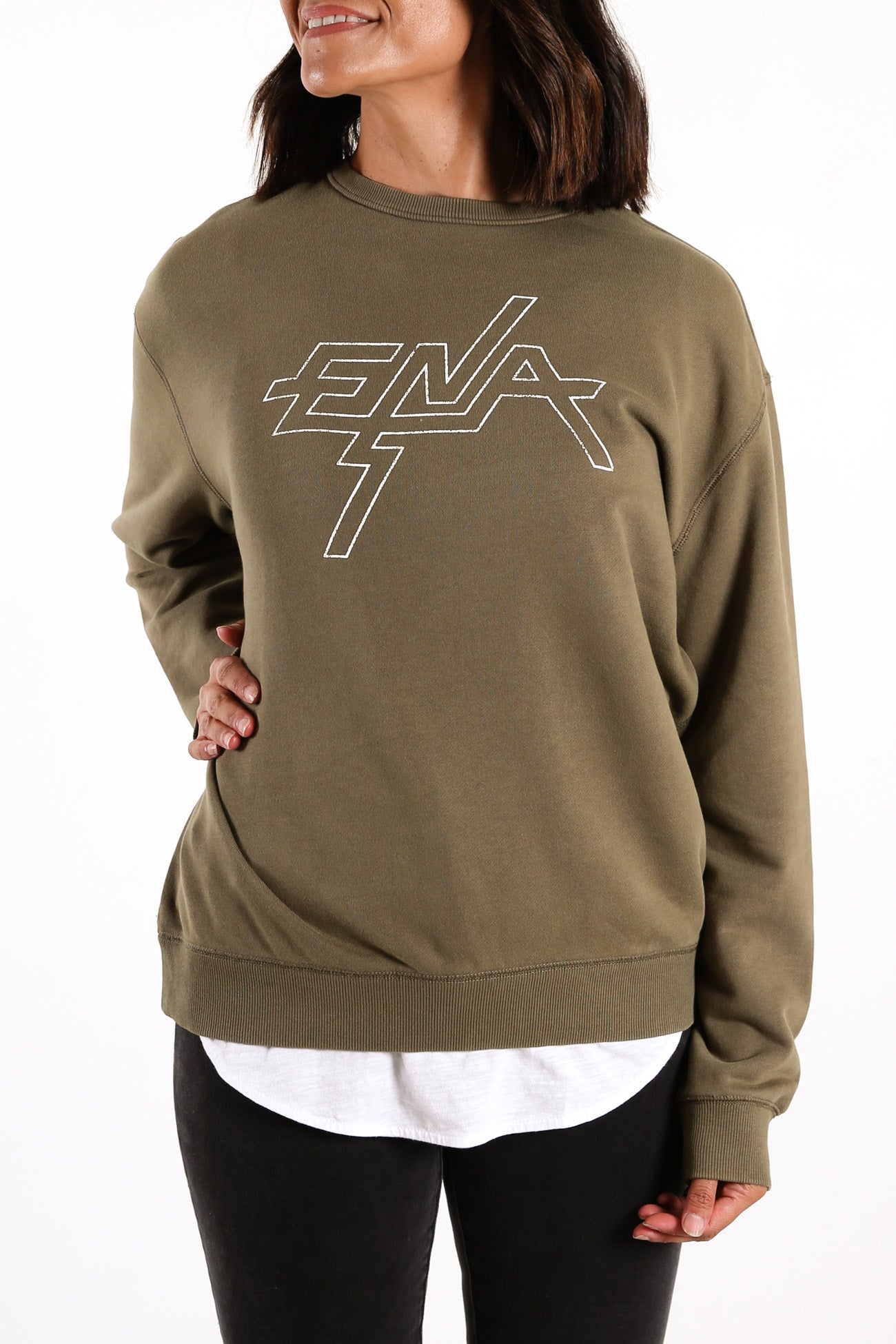 Block Logo Sweatshirt Olive