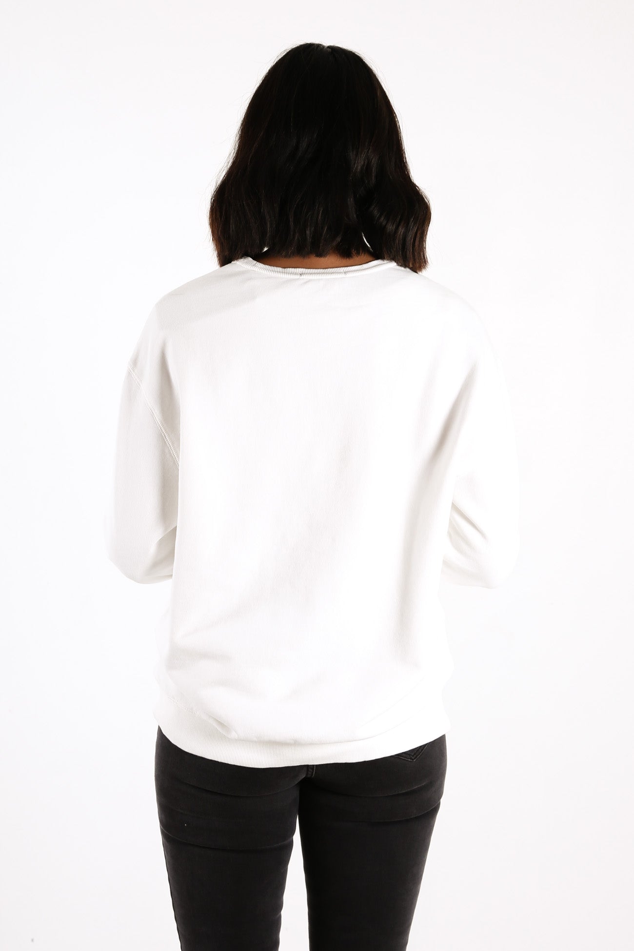 Block Logo Sweatshirt White