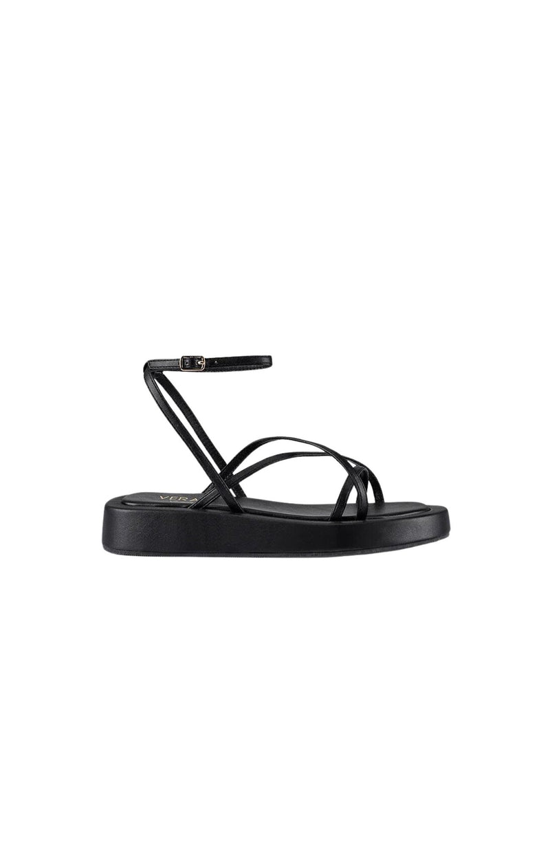 Bondi Flatform Sandals Black Smooth Jean Jail