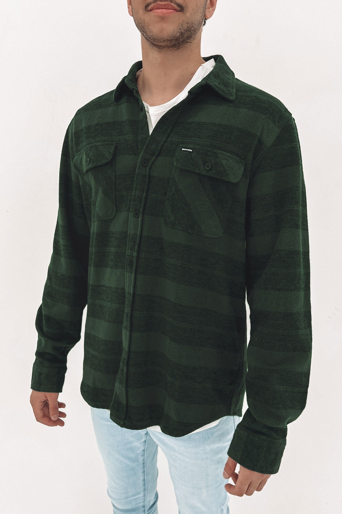 Bowery Heavy Weight Long Sleeve Flannel Forest Green