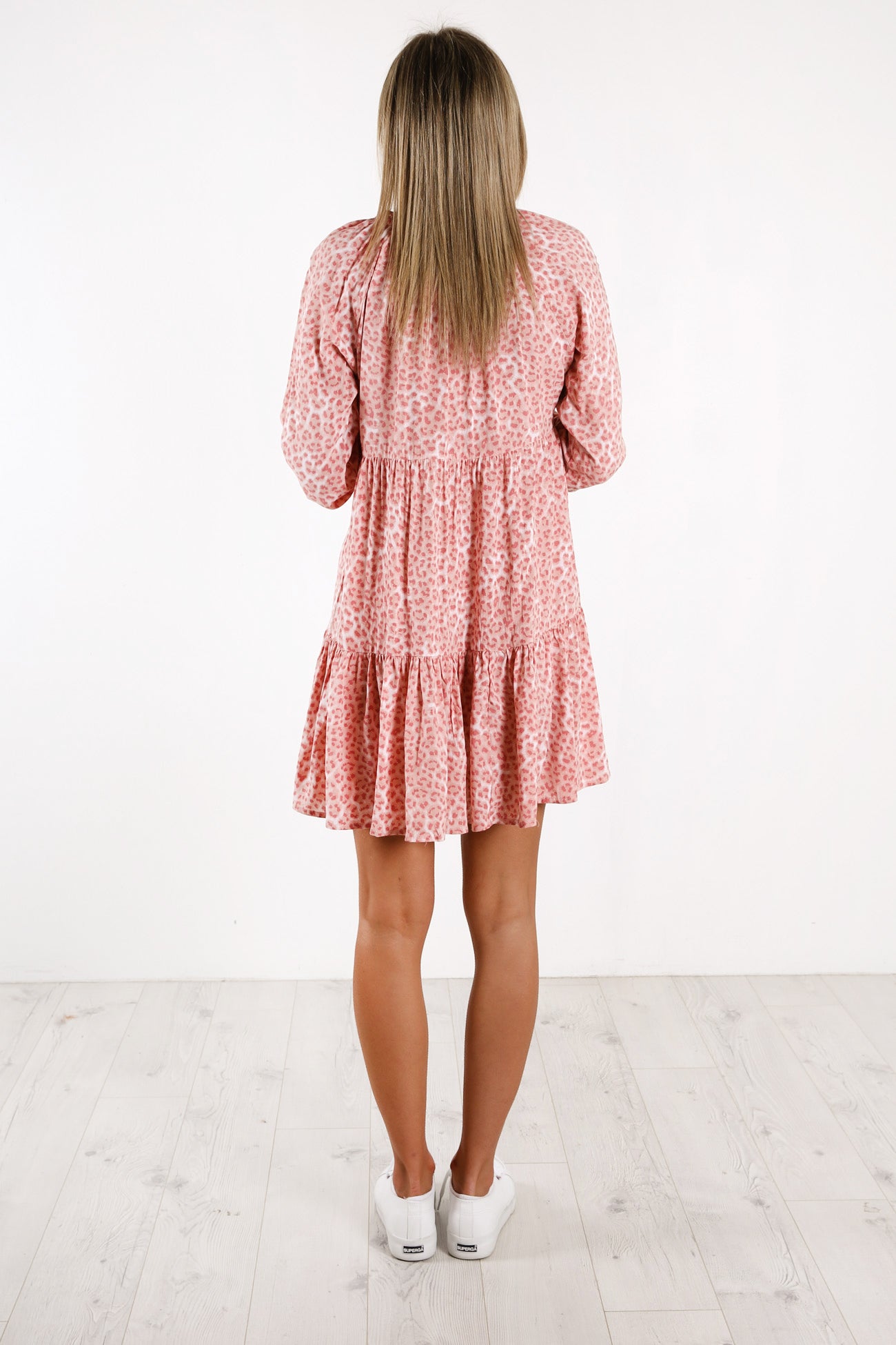 Cali Rope Mini Dress Pink Leopard