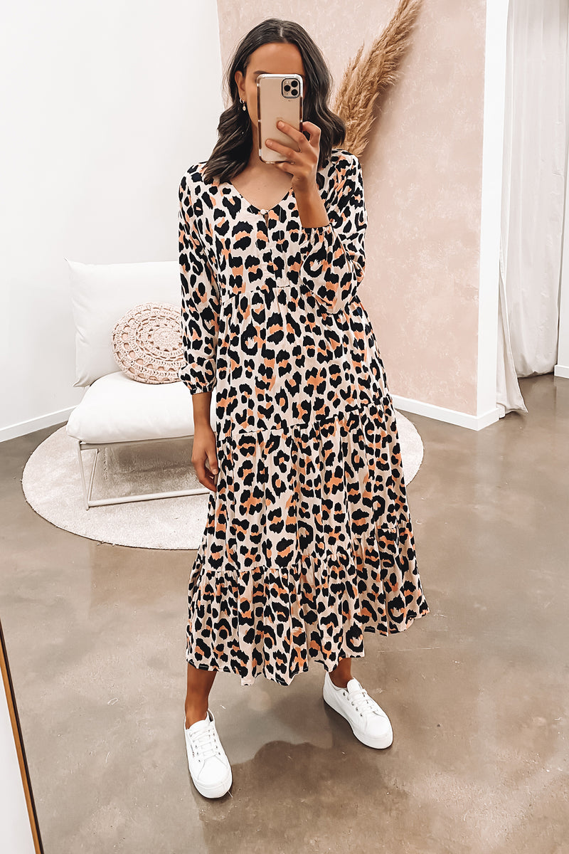 Cali Maxi Dress Zulu Leopard