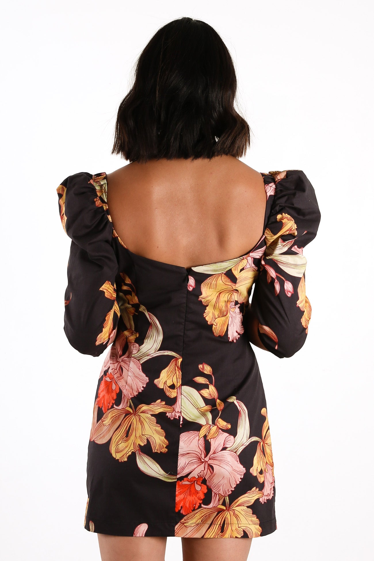 Calyx Dress Dark Floral