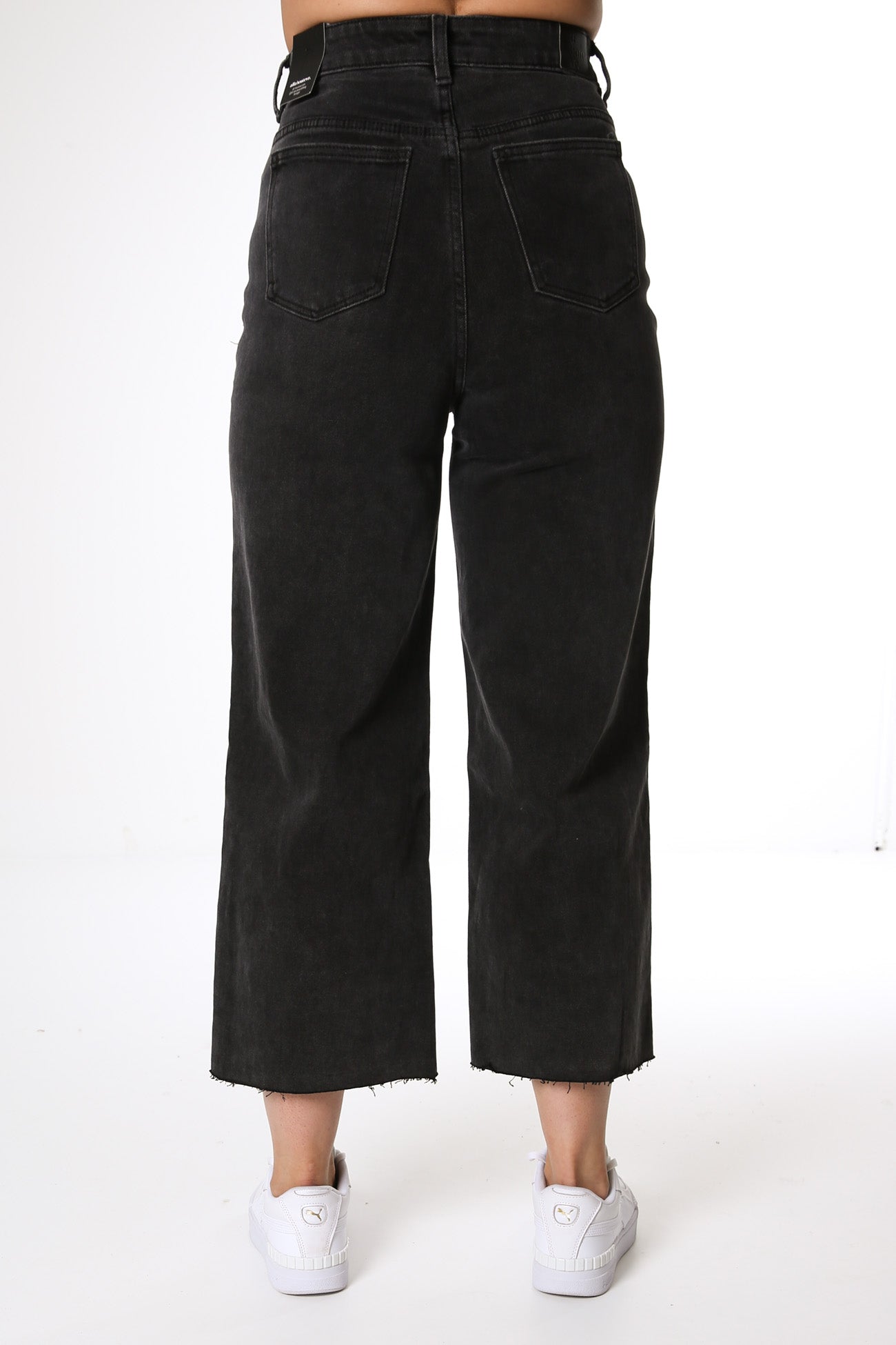 Charlie High Rise Wide Leg Jean Denim Faded Black