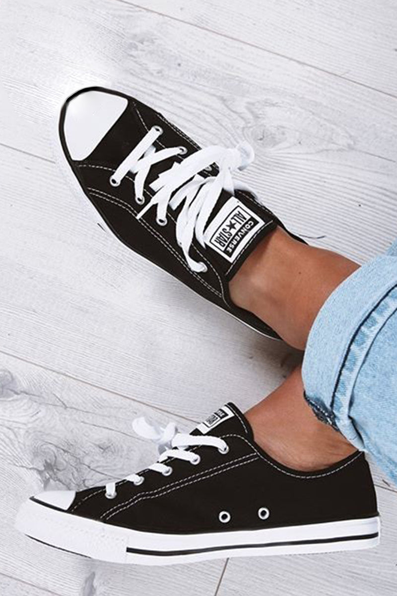 pijnlijk Persoonlijk Onderbreking Chuck Taylor All Star Dainty Basic Canvas Low Top Black - Jean Jail