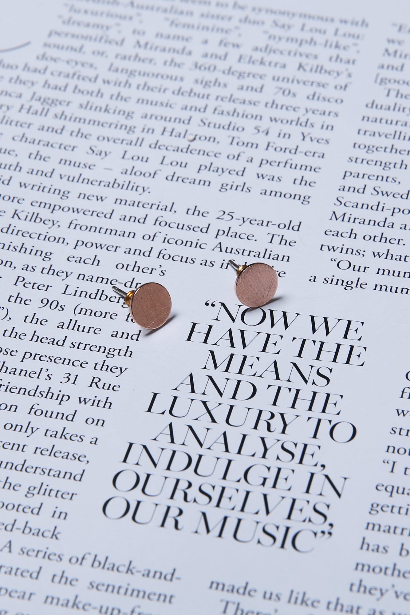 Circle Earrings Rose Gold Jolie & Deen - Jean Jail