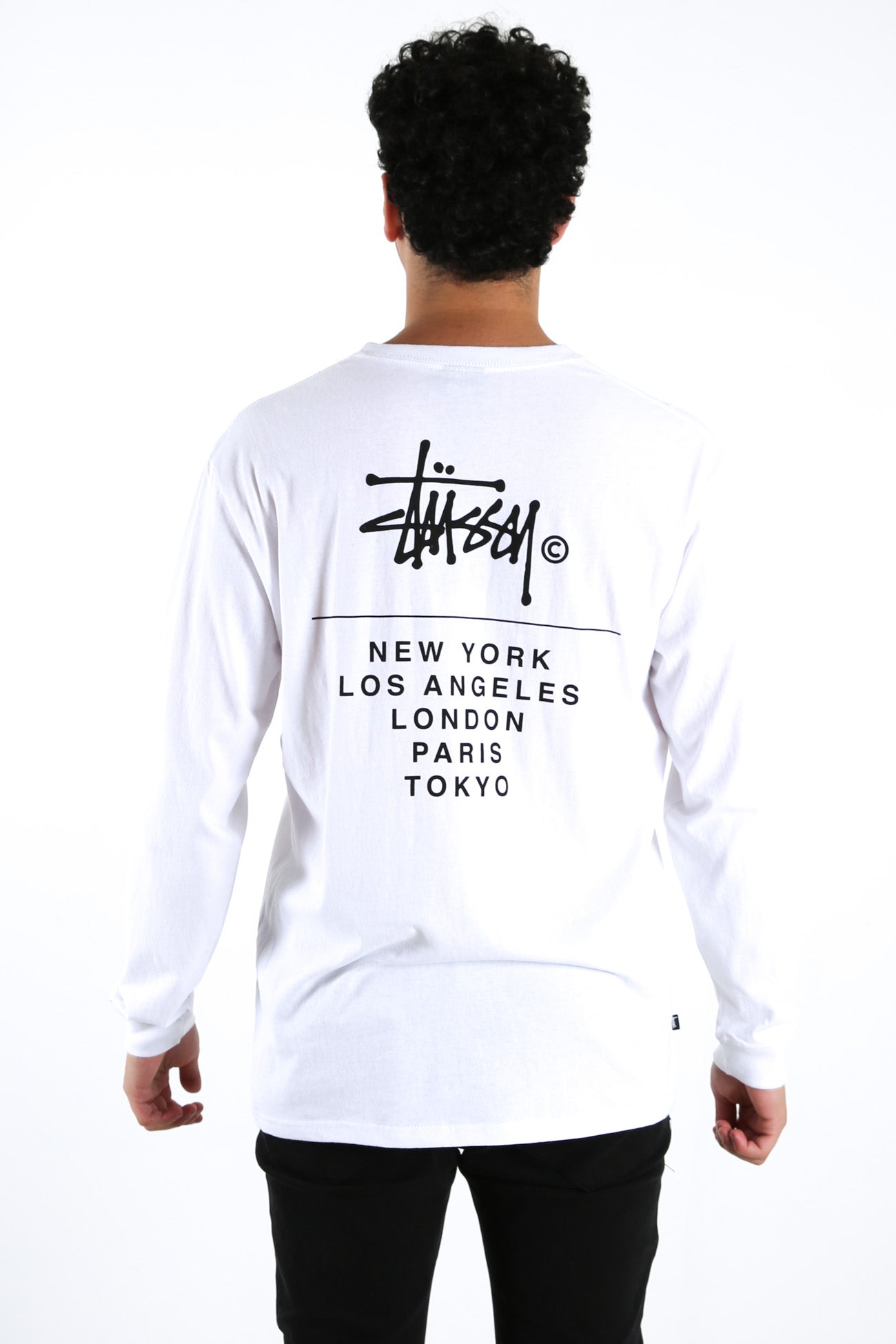 City Stack Longsleeve Tee White