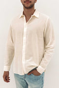 Classic Linen Long Sleeve Shirt Sand