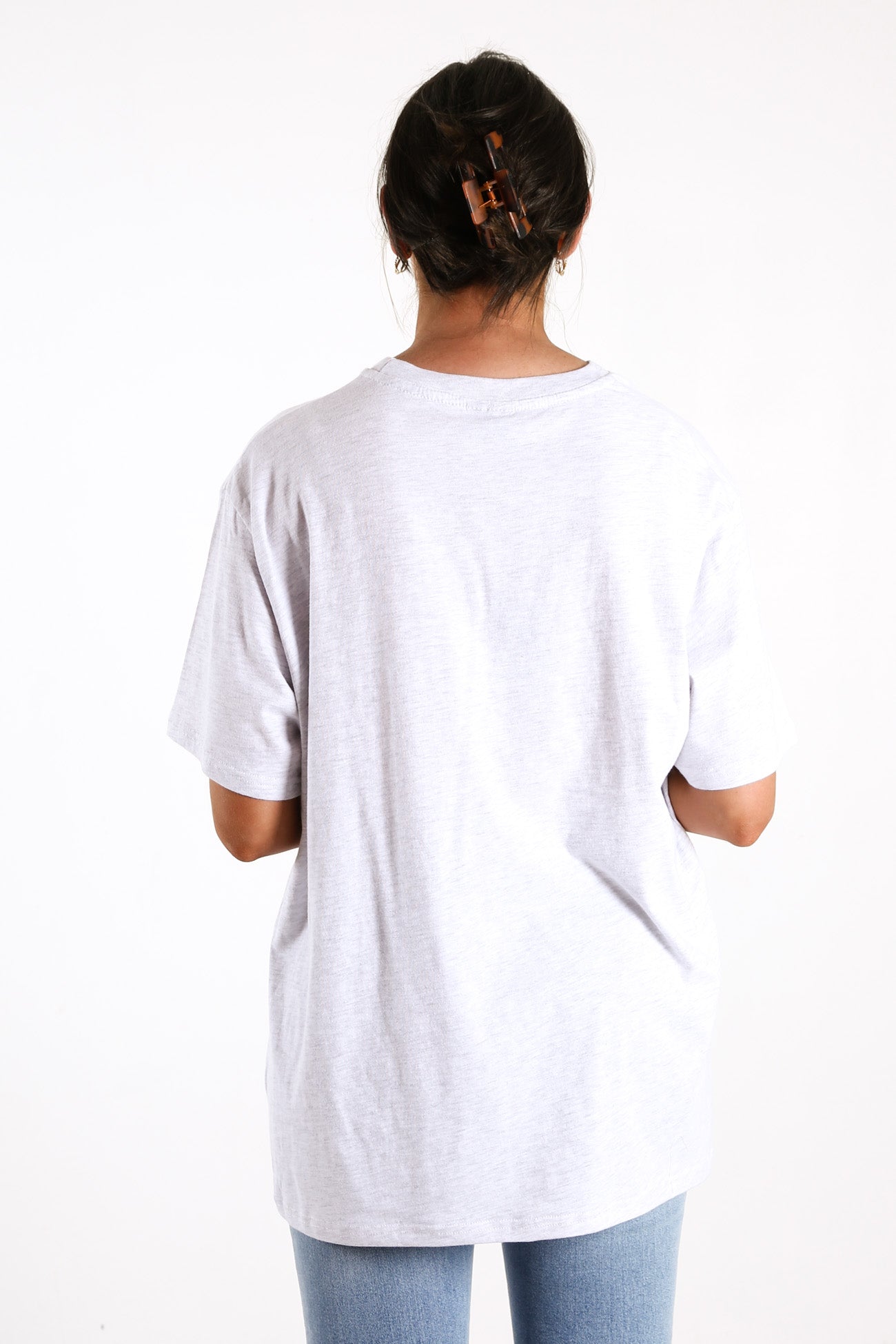 Collegiate BF Tee Snow Marle
