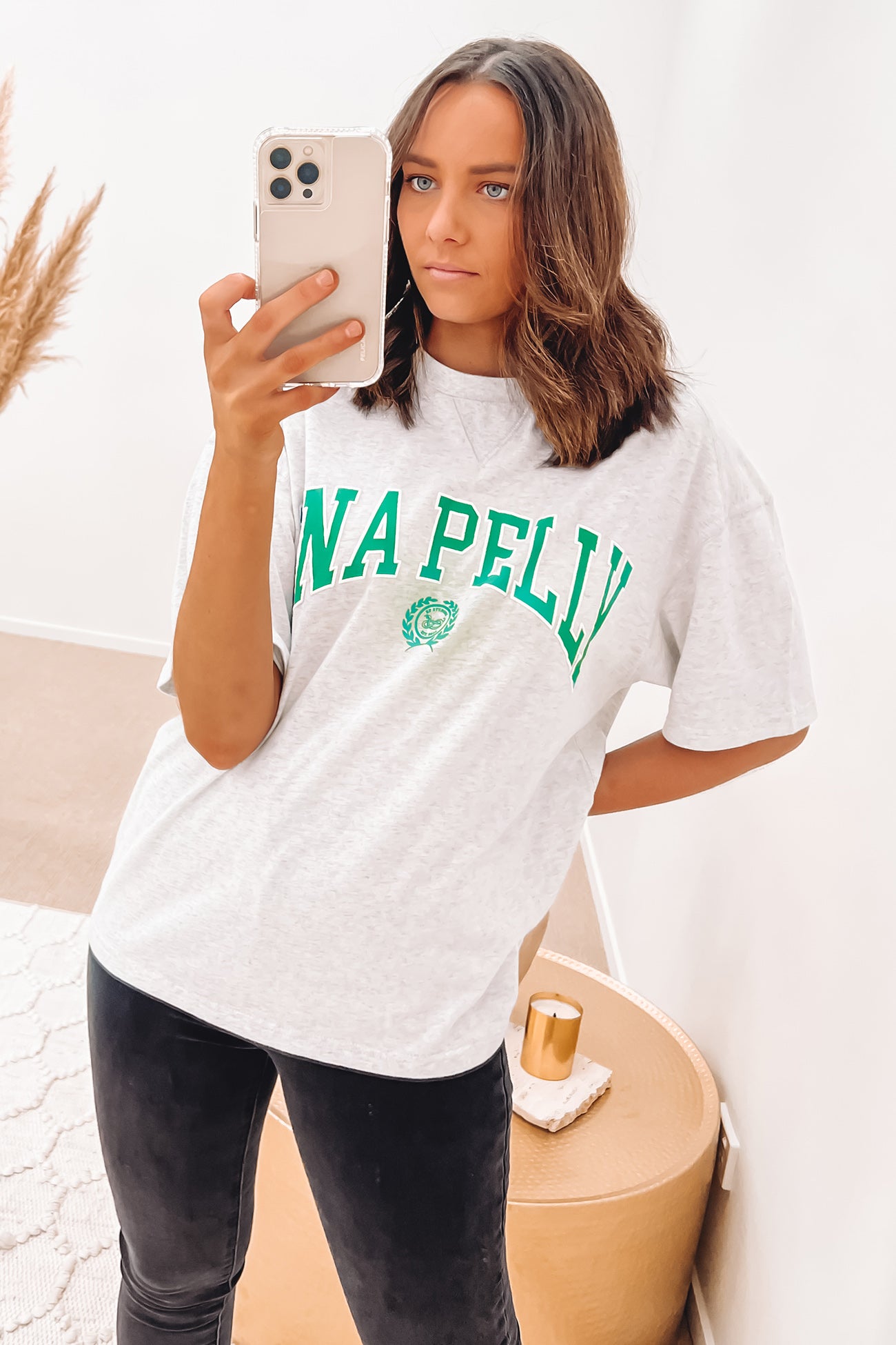 Collegiate Logo Tee White Marle