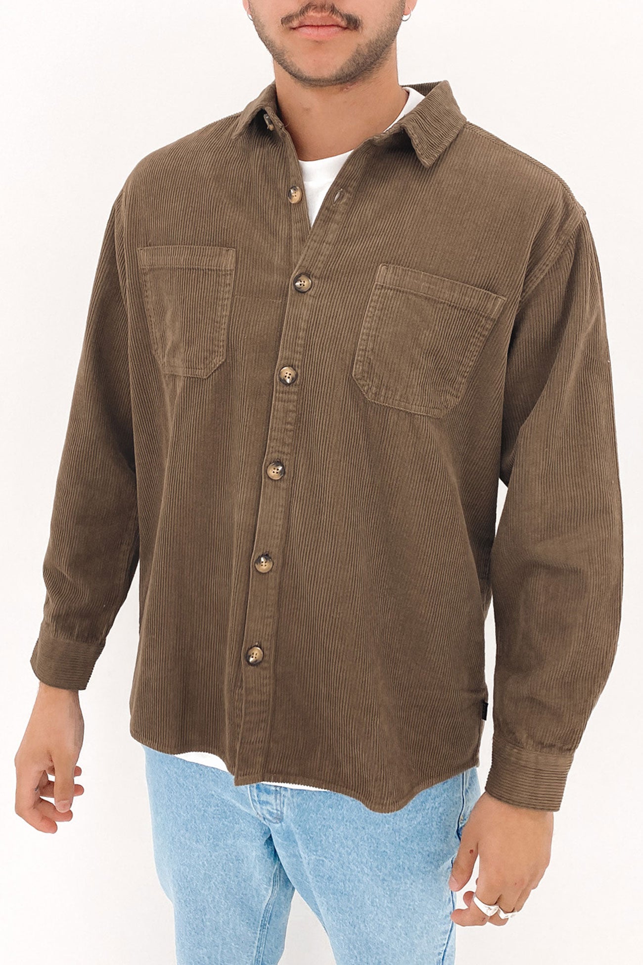 Cord Overshirt Chocolate