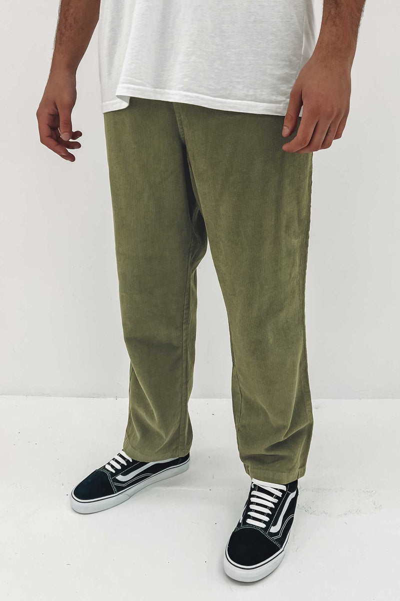 Cord Relaxed Pant Light Military