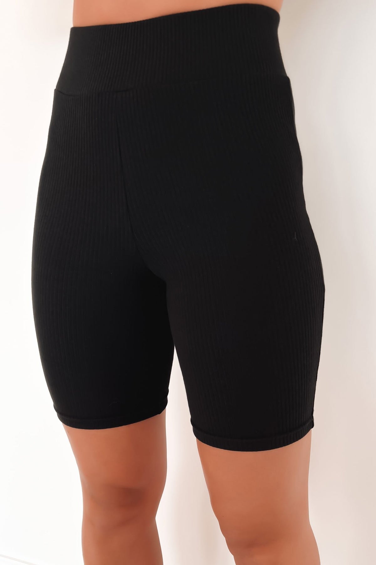 Core Ribbed Bike Short Black Jean Jail