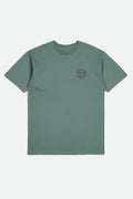 Crest II Short Sleeve Standard Tee Chinois Green Washed Navy Sepi