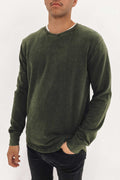 Curved Hem Crew Bottle Green