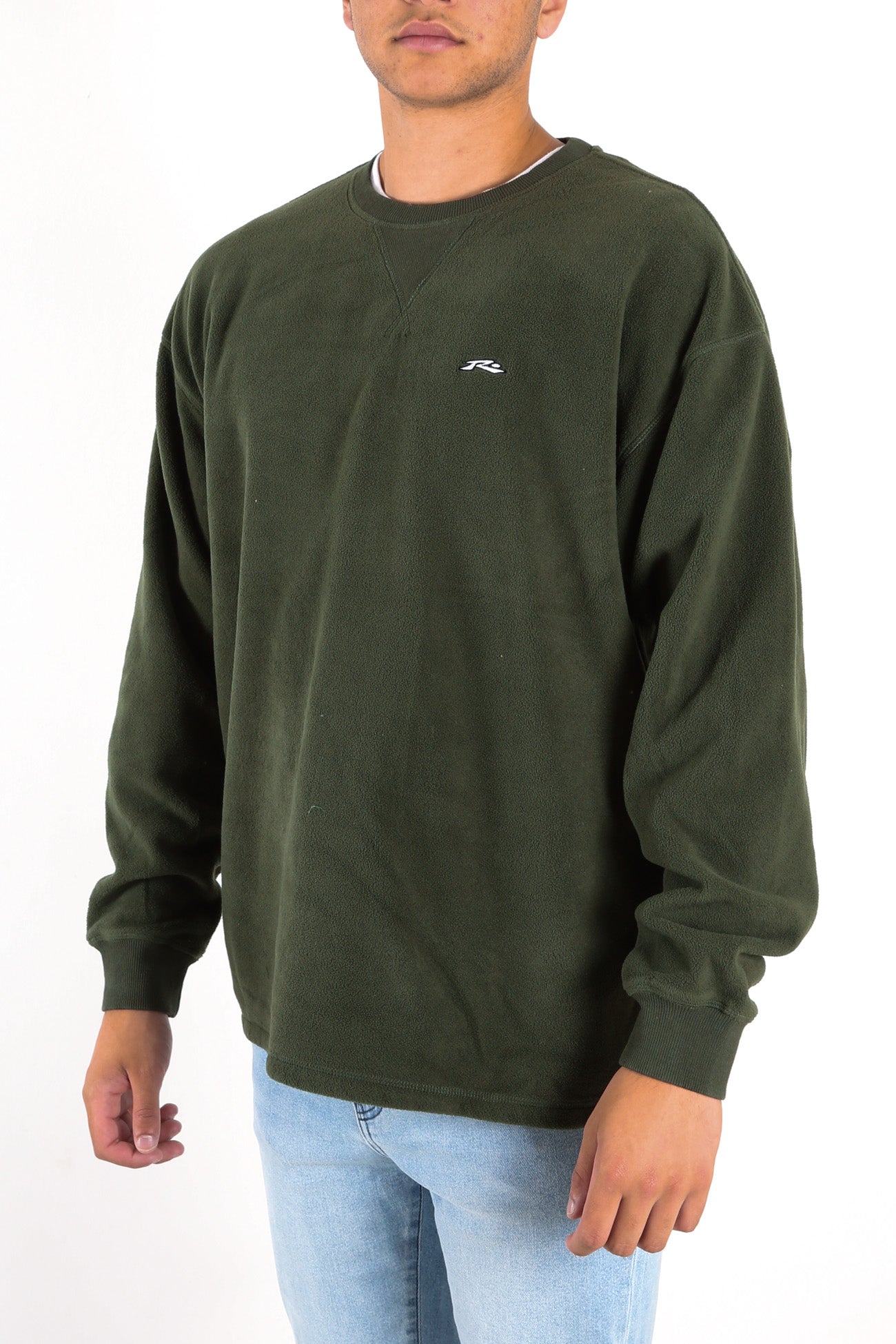 Cypress Crew Polar Fleece Gun Green